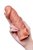 Телесная насадка на фаллос с отверстием для мошонки EXTREME SLEEVE - 17,6 см., цвет телесный - Kokos