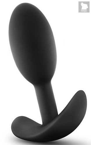 Черная анальная пробка Wearable Vibra Slim Plug Small - 8,9 см., цвет черный - Blush Novelties