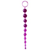Фиолетовая анальная цепочка Anal stimulator - 26 см., цвет фиолетовый - Bioritm