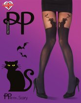 Колготки с имитацией чулок Halloween Cat Tights, цвет черный, S-L - Pretty Polly