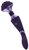 Фиолетовый двухсторонний вибромассажер Shiatsu - 27 см., цвет фиолетовый - Shots Media