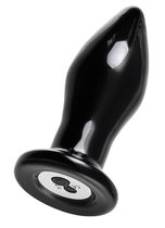 Черная стеклянная вибровтулка - 10,5 см., цвет черный - Sexus