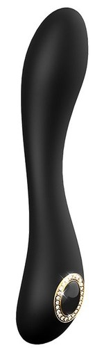 Черный вибратор для точки G NATASHA - 20 см., цвет черный - Dream toys