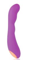 Фиолетовый силиконовый вибромассажер - 22,2 см., цвет фиолетовый - Bioritm