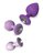 Набор анальных пробок со стразами Fantasy For Her Her Little Gems Trainer Set, цвет фиолетовый - Pipedream