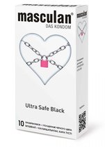 Ультрапрочные презервативы Masculan Ultra Safe Black - 10 шт. - Masculan