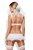 Женственный комплект Julitta из 4 предметов, цвет белый, размер L-XL - Obsessive