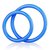 Набор из двух голубых силиконовых колец разного диаметра SILICONE COCK RING SET, цвет голубой - Blue Line