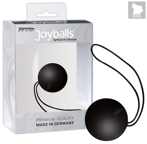 Вагинальный шарик Joyballs Trend Single, цвет черный - Joy Division