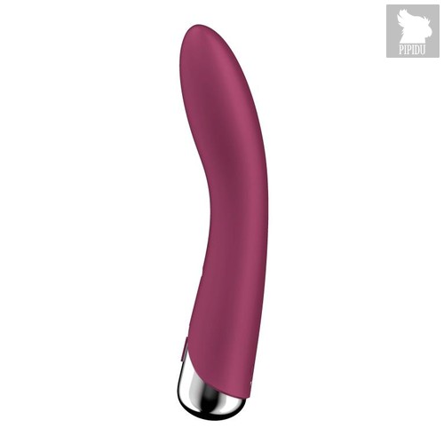 Малиновый вибратор-ротатор Spinning Vibe 1 - 18 см., цвет малиновый - Satisfyer