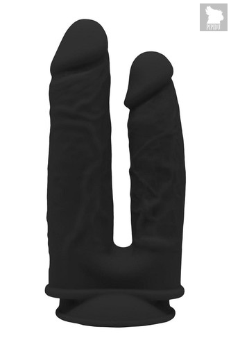 Черный анально-вагинальный фаллоимитатор Double Penetrator - 19,5 см., цвет черный - Dream toys