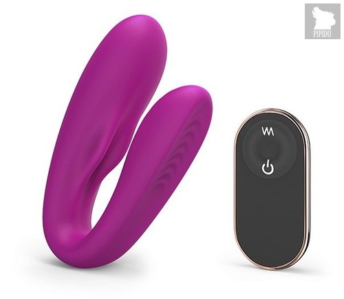 Лиловый вибратор для пар Match Up Couple Vibrator with Remote Control, цвет лиловый - Love To Love