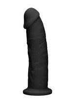 Черный фаллоимитатор Silicone Dildo Without Balls - 22,8 см., цвет черный - HOT