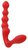 Красный силиконовый стимулятор PURRFECT SILICONE - 19 см, цвет красный - Dream toys