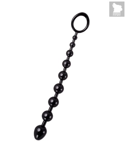 Черная анальная цепочка A-toys - 28,3 см., цвет черный - Toyfa