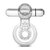 Прозрачное эрекционное кольцо с подхватом, вибропулей и язычком 10 Function Vibrating Tongue Ring, цвет прозрачный - Blush Novelties