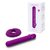 Фиолетовый мини-вибратор Le Wand Baton с текстурированной насадкой - 11,9 см., цвет фиолетовый - Le Wand