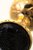 Маленькая золотистая анальная втулка с чёрным кристаллом - 7,2 см., цвет черный - Toyfa