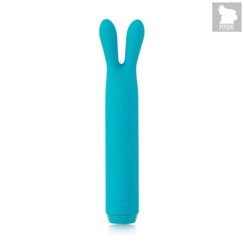 Голубой вибратор с ушками Rabbit Bullet Vibrator - 8,9 см., цвет голубой - Je Joue