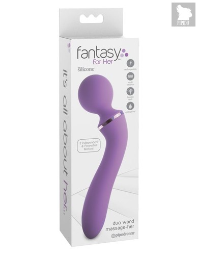 Двусторонний вибростимулятор для массажа эрогенных зон Fantasy For Her Flexible Please, цвет фиолетовый - Pipedream