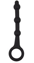Черная анальная ёлочка Pleasure Piston - 17,5 см., цвет черный - Chisa