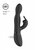 Черный вибромассажер-кролик Niva - 21,5 см., цвет черный - Shots Media