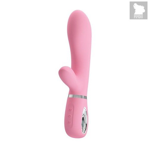 Нежно-розовый вибратор-кролик Thomas с мягкой головкой - 20,5 см., цвет розовый - Baile