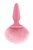 Розовая анальная пробка с коротким розовым хвостиком Bunny Tails, цвет розовый - NS Novelties
