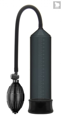 Черная вакуумная помпа Erozon Penis Pump с грушей, цвет черный - Erozon