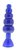 Большая гибкая анальная ёлочка - 20,3 см, цвет синий - Nanma (NMC)