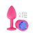 Анальная пробка МиФ - Джага Джага 516-07, с кристаллом, цвет розовый/синий - МиФ