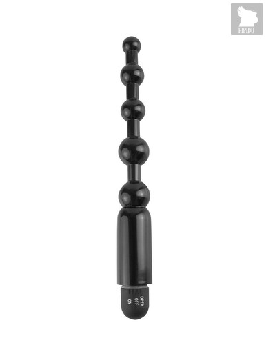 Анальный вибростимулятор ёлочка - 20 см, цвет черный - Pipedream