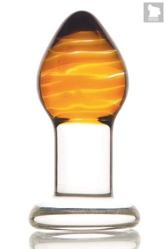 Стеклянная анальная пробка-стимулятор - 8,5 см, цвет прозрачный - Sexus