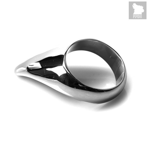 Металлическое эрекционное кольцо 55 мм Teardrop Cockring 55 mm, цвет серебряный - O-Products