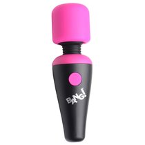 Розово-черный мини-вибромассажер 10X Vibrating Mini Silicone Wand, цвет розовый - XR Brands