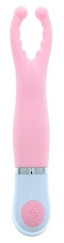 Розовый вибростимулятор клитора CLITORAL PINCER, цвет розовый - Dream toys