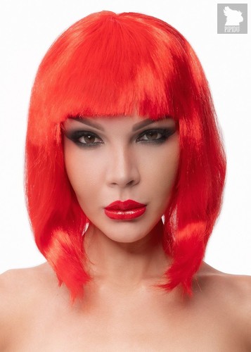 Красный парик-каре с челкой, цвет красный - МиФ