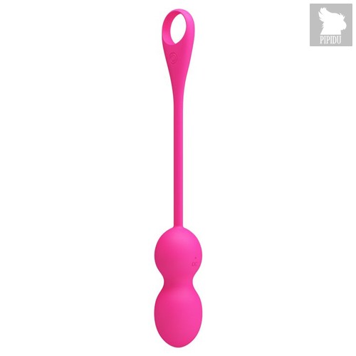 Розовые вагинальные шарики Elvira с управлением через смартфон, цвет розовый - Baile