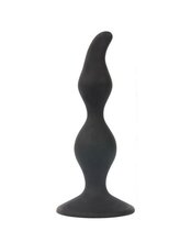 Чёрная анальная втулка со скошенным кончиком - 11 см., цвет черный - Bioritm