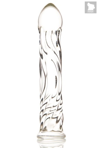 Стеклянный фаллоимитатор Волна - 17 см, цвет прозрачный - Sexus