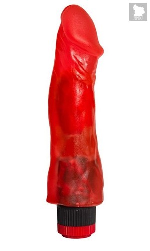 Красный реалистичный вибратор №27 - 19,5 см., цвет красный - МиФ