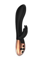 Вибратор Heating Rabbit Vibrator Opulent Black SH-ELE003BLK - Shots Media