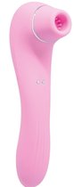 Розовый клиторальный вакуумный вибростимулятор Midnight Quiver - 18,6 см., цвет розовый - Adrien Lastic