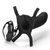 Черный полый страпон с вибрацией Mojo Ghia - 16 см., цвет черный - Seven Creations