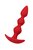 Красная силиконовая анальная втулка Trio - 16 см, цвет красный - Toyfa
