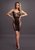 Эффектное мини-платье на бретельках Knee-Length Lace and Fishnet Dress, цвет черный, S-L - Shots Media