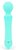 Бирюзовый вибромассажер Sasa с круглой головкой - 16 см., цвет бирюзовый - A-Loving