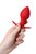 Красная анальная вибровтулка Glam - 9,7 см, цвет красный - Toyfa