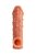 Телесная насадка на фаллос с отверстием для мошонки EXTREME SLEEVE - 15,6 см., цвет телесный - Kokos