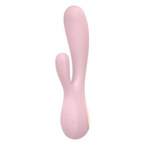Розовый вибратор-кролик Satisfyer Mono Flex с управлением через приложение - 20,4 см., цвет розовый - Satisfyer
